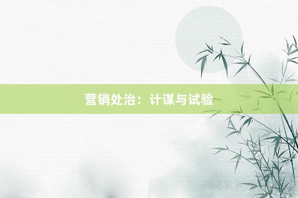 营销处治：计谋与试验
